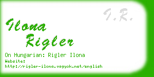 ilona rigler business card